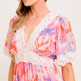 MINIMAL BLOOM WOVEN MAXI DRESS