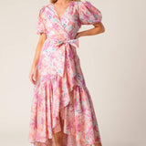 BLESS YOUR HEART CORAL WOVEN MINI DRESS