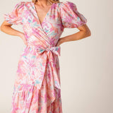 BLESS YOUR HEART CORAL WOVEN MINI DRESS
