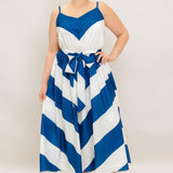 RADIANT HEART NAVY WOVEN MIDI DRESS