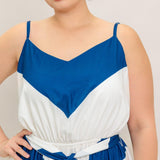RADIANT HEART NAVY WOVEN MIDI DRESS