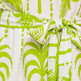 SUNDOWN CHARM GREEN WOVEN MINI DRESS