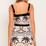 TROPIC NOIR WOVEN MINI DRESS