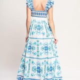 WALKING ON THE COAST WOVEN MAXI DRESS