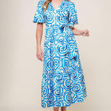 SEASONALLY LOVELY WOVEN MIDI DRESS