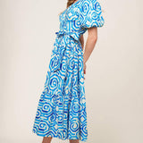 SEASONALLY LOVELY WOVEN MIDI DRESS