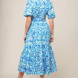 SEASONALLY LOVELY WOVEN MIDI DRESS