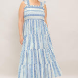 MIDSUMMER PETALS WOVEN MIDI DRESS