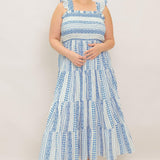 MIDSUMMER PETALS WOVEN MIDI DRESS