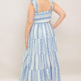 MIDSUMMER PETALS WOVEN MIDI DRESS