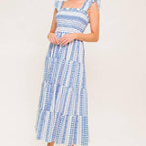 MIDSUMMER PETALS WOVEN MIDI DRESS