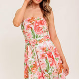 BLUSHING DAWN PINK WOVEN MIDI DRESS