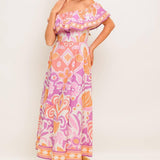 CABANA DREAM LAVENDER WOVEN MIDI DRESS