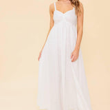 LOVE OF MINE IVORY EYELET MIDI DRESS