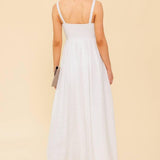 LOVE OF MINE IVORY EYELET MIDI DRESS