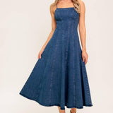 VANILLA COVE DENIM MIDI DRESS