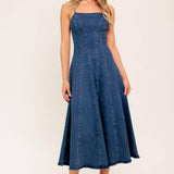 VANILLA COVE DENIM MIDI DRESS