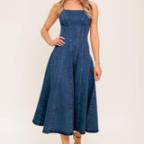 VANILLA COVE DENIM MIDI DRESS