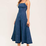 VANILLA COVE DENIM MIDI DRESS