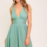 SUNSHINE ON MY MIND SAGE WOVEN MAXI DRESS