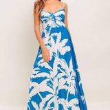 SLOW MORNINGS NAVY WOVEN MAXI DRESS