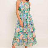 CABANA DREAMS WOVEN MIDI DRESS