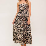 FLUTTER GLOW BALLET WOVEN MIDI DRESS