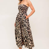 FLUTTER GLOW BALLET WOVEN MIDI DRESS