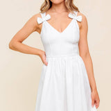 LOVABLE SPIRIT WHITE DENIM WOVEN MINI DRESS