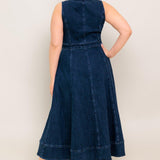 RAW BEAUTY DENIM MIDI DRESS