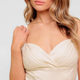 OCEAN SHEEN TENDER CREAM WOVEN MIDI DRESS