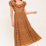 NATURAL BALANCE WOVEN MIDI DRESS