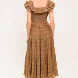 NATURAL BALANCE WOVEN MIDI DRESS