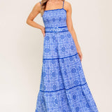 WAVES AND WHIMSY WOVEN MAXI DRESS