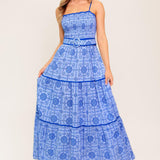 WAVES AND WHIMSY WOVEN MAXI DRESS