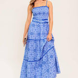 WAVES AND WHIMSY WOVEN MAXI DRESS