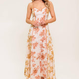 SANDSTONE PETAL WOVEN MIDI DRESS
