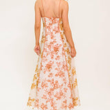 SANDSTONE PETAL WOVEN MIDI DRESS