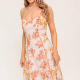 SANDSTONE PETAL WOVEN MIDI DRESS