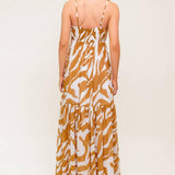 DEW KISS ALMOND WOVEN MAXI DRESS