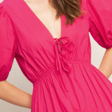 SUMMER GLOW FUCHSIA WOVEN MAXI DRESS