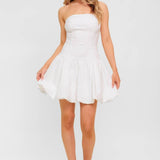 TWILIGHT WISH WOVEN TWILL MINI DRESS
