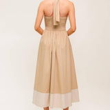 HYDRANGEA HAZE WOVEN MIDI DRESS