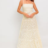 PARADISE AWAITS WOVEN LACE ANKLE DRESS