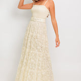 PARADISE AWAITS WOVEN LACE ANKLE DRESS
