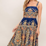 SAHARA DREAMS WOVEN MIDI DRESS