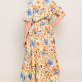 HAZEL DREAM IVORY WOVEN MIDI DRESS