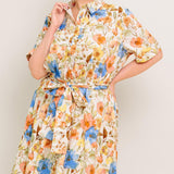 HAZEL DREAM IVORY WOVEN MIDI DRESS