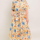 HAZEL DREAM IVORY WOVEN MIDI DRESS