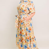 HAZEL DREAM IVORY WOVEN MIDI DRESS